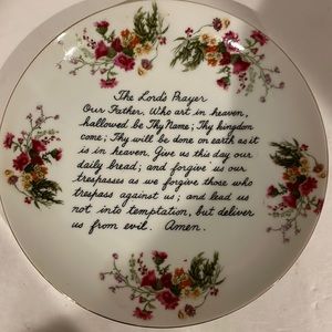 Vintage Royal Halsey Lord’s Prayer Plate